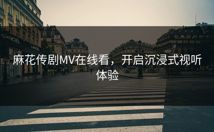 麻花传剧MV在线看，开启沉浸式视听体验